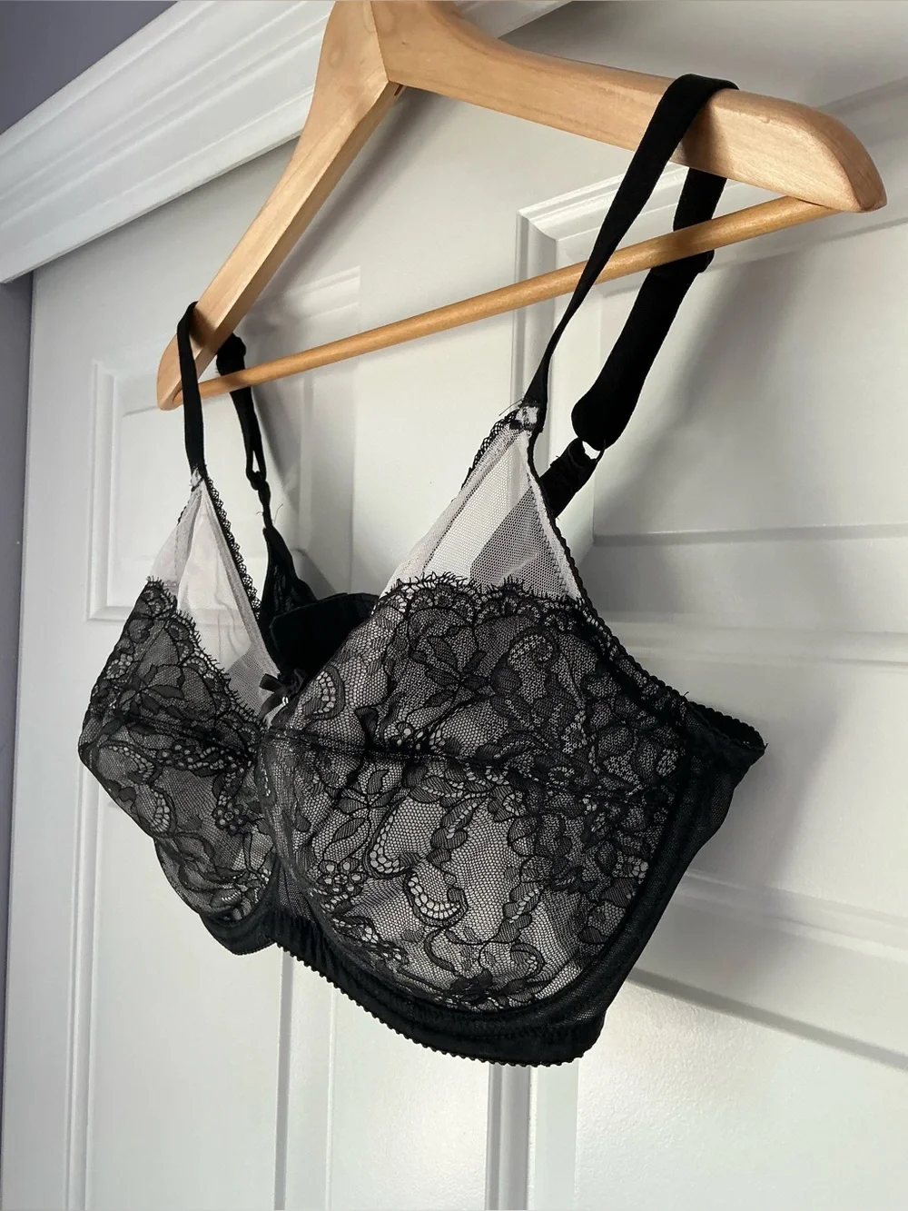 Wacoal Black Lace Retro Chic Underwire Bra 38DD